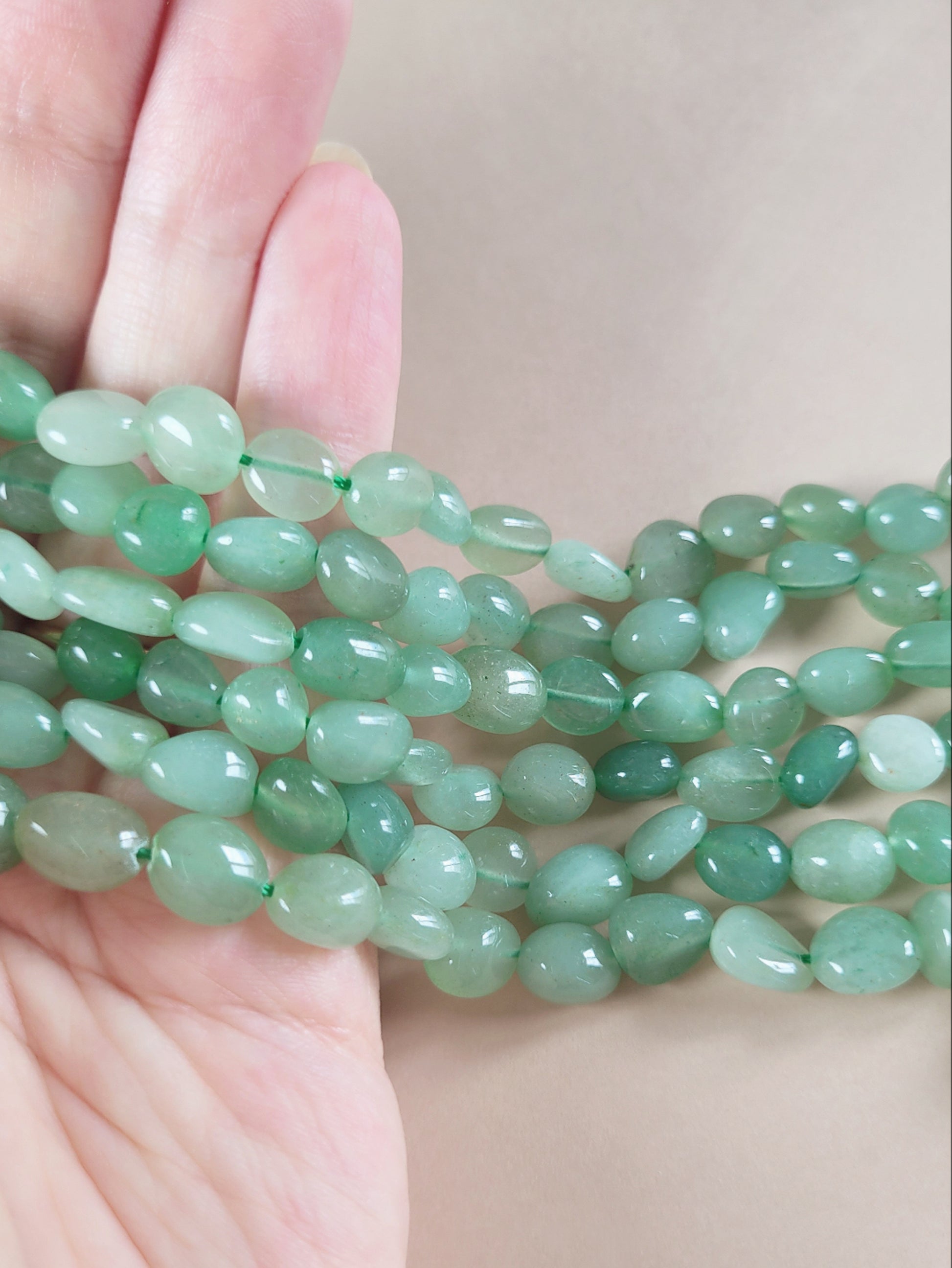 Vihreät aventuriini kivihelmet